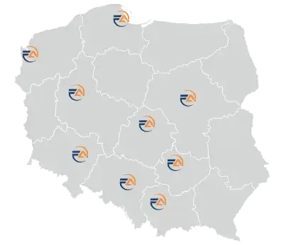 Mapa oddziałów kantorów kryptowalut